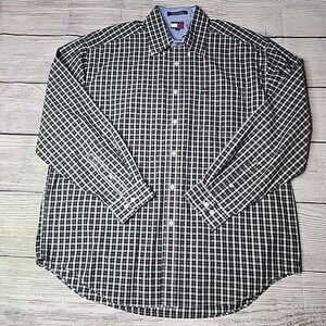 Tommy Hilfiger Long Sleeve Button Down Plaid Shirt XL